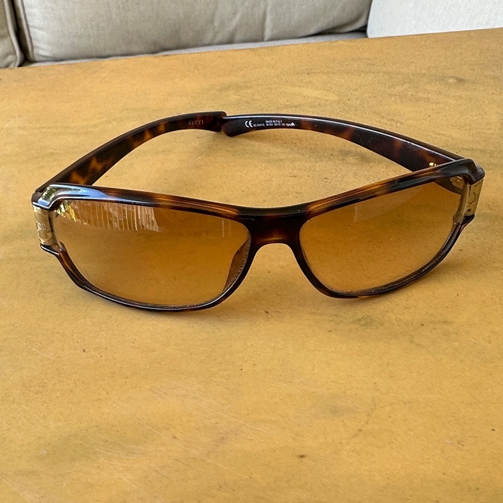 Gucci Tortoise Sunglasses with Amber Tint